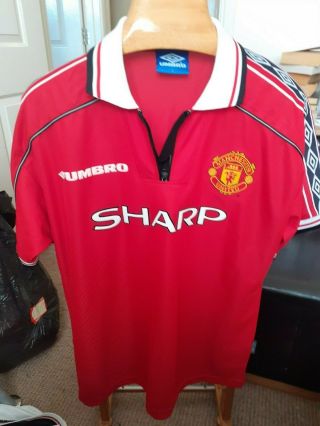Rare Old Manchester United 1998 Football Shirt Size Large
