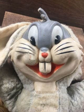 Bugs Bunny 26” Looney Tunes | Rare Vintage Rubber Face Plush Toy W/ Carrot