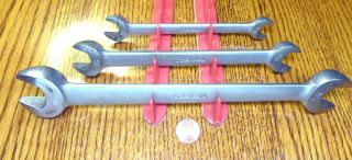 Snap On Tools 3pc Wedge Open End Wrench Set 7/16 " To 7/8 " - Vintage & Rare 1953