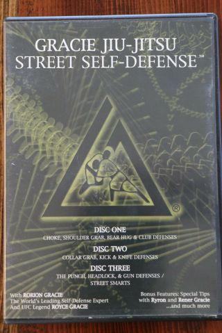 Street Self Defense 3 Dvd Set With Rorion & Royce Gracie - Rare