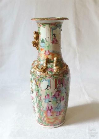Good Sized Antique 19th Century Chinese Canton Porcelain Vase