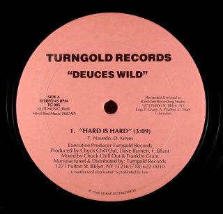 Deuces Wild - Hard Is Hard 12 " Rare Random Rap Chuck Chillout 