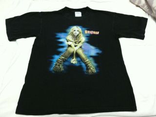 Britney Spears T Shirt Vtg 2001 Concert Tour Tee Size Small (36) Black.  Rare