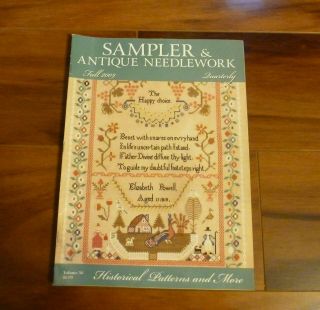 Sampler & Antique Needlework Quarterly Fall 2009 Vol 56 Historical Patterns Lace