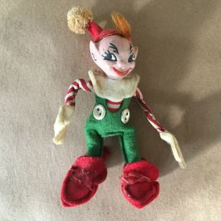 Antique Christmas Elf Mischievous Character 4 " Doll Ornament German?