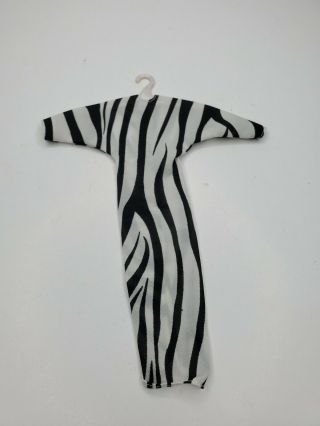 Barbie 1983 Fashion Fantasy 4814 Rare Black White Stripe Dress Stole Star Struck