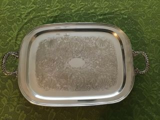 Large Vintage W.  S.  Blackinton 482 Silver Plate Footed 23 1/2 " Serving Tray