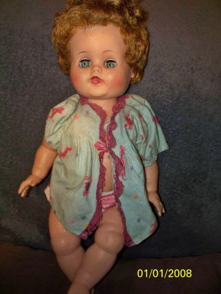 Ideal Betsy Wetsy Toy Doll Vintage 16” Drink & Wet,  1950 