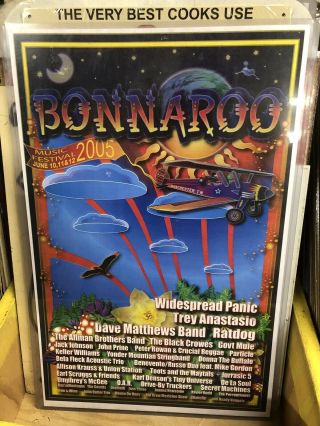 Rare 2005 Bonnaroo Music Festival Promo Poster Widespread Panic Unframed