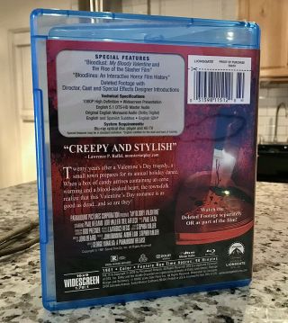Rare My Bloody Valentine Special Edition Paramount Blu - ray 80’s Slasher OOP 1981 2