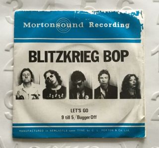 Blitzkrieg Bop 1977 Rare Uk Punk 7 " Ep 