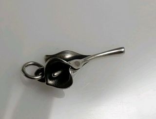 James Avery Retired Calla Lily Flower Charm Or Pendant Sterling Silver Rare