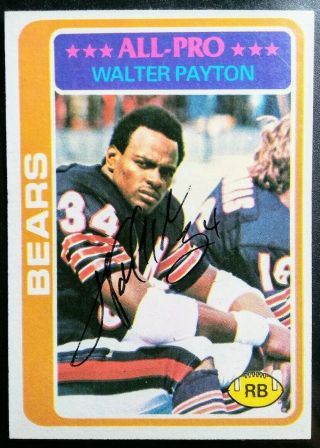 1978 Topps Walter Payton Signed Autograph Bears Football Card Rare Hof D.  99