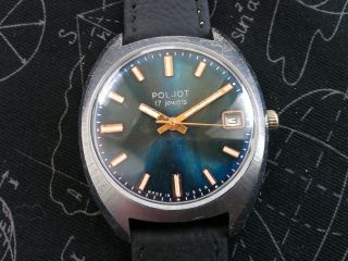 Vintage Rare USSR Poljot 2614.  2H 17 Jewels Mechanical Men ' s Russian Wrist Watch 2