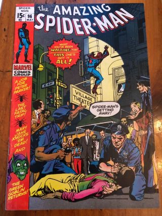 The Spider - Man 96 Rare Not Code Approved (may 1971,  Marvel)