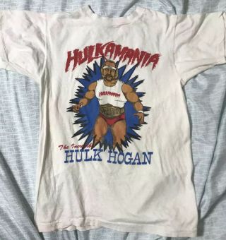 Vintage Wwf Hulk Hogan Shirt Rare 1984 Wwe Wcw Nwa Ecw