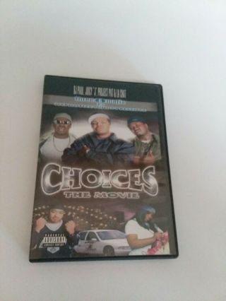 Three 6 Mafia - Choices: The Movie (dvd,  2001) Rare