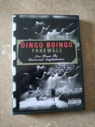 Oingo Boingo Farewell Live Halloween 1995 2 - Disc Dvd Set - Rare & Oop