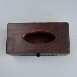 Collectable China Antique Boxwood Hand - Carve Delicate Royal Hollow Noble Box 2