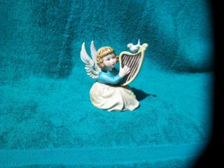Rare Vintage Goebel Angel Playing Harp With Bird 1959 Rob 411 Robson V Bee Mark