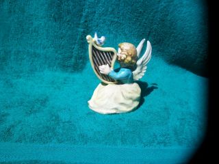 RARE VINTAGE GOEBEL ANGEL PLAYING HARP WITH BIRD 1959 ROB 411 ROBSON V BEE MARK 2