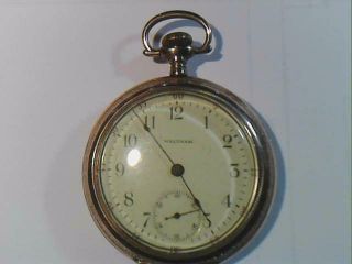 Antique 1913 Elgin Pocket Watch Gold Plated Case Fahys