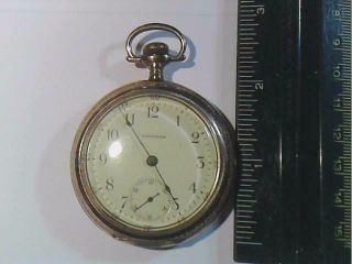 Antique 1913 Elgin Pocket Watch gold Plated Case Fahys 2