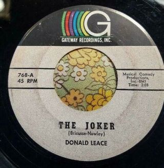 Rare Mod Northern Soul Popcorn 45 Donald Leace The Joker / Frankie & Johnny Hear