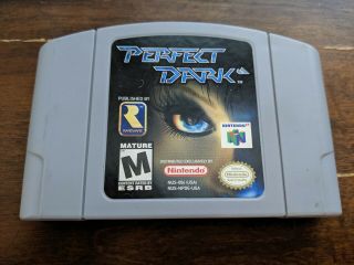 Nintendo N64 Perfect Dark 2000 Video Game Cartridge Only Console Card Usa/can