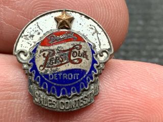 Pepsi - Cola Derrin’s Detroit Sales Contest Very Old Rare Service Award Pin.