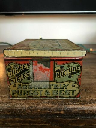 Vintage Rare Tobacco Advertising Tin Canister – Three States Mixture 3