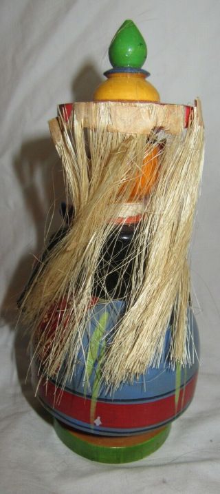 Vintage Central South America Folk Art Wooden Doll 7 