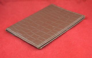 German Wwii Wehrmacht Soldiers Leather Protective Cover For Id Book Rare 1