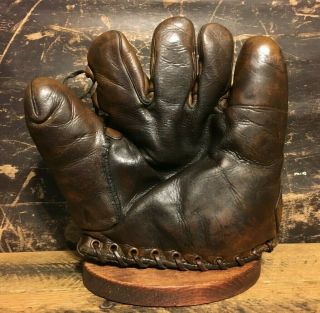 1930s Jc Higgins Buckle Back Sf Vintage Baseball Glove Mitt Old Antique