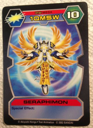 Seraphimon Digimon D - Tector Series Rare 2002 Dt - 62 Lightly Played Toy Exclusive