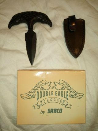 Sarco Knife Rare Double Eagle Head Dagger Style With Shield & Box