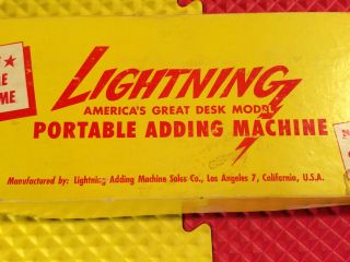 Vintage Lightning Adding Machine Bakelite Holder Made USA 3