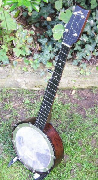 , Rare,  1920s/30’s George Houghton & Sons Short Scale 5 - String Banjo,  Case