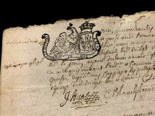 1726 Rare Autographed Manuscript Document 4 Pages