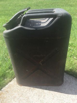 Rare 1944 Steel Nesco Us Water Can Of World War Ii Jerry Can