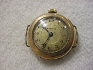 Vintage Gold Fd Antique Wwi World War I Military Frey Imperial Trench Watch
