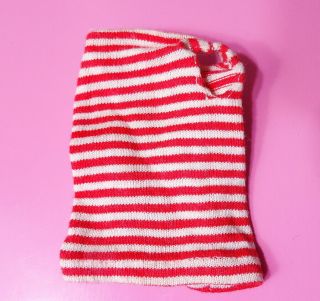 Vintage Barbie Red And White Striped Pak Top
