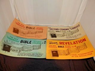 The " Panorama " Bible Study Course Complete Set 4 Volumes 1947 - 1970 Rare