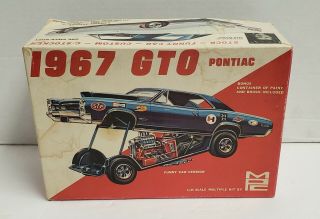 Rare Vintage Mpc 1967 Pontiac Gto Funny Car Model Kit Model Products Corp