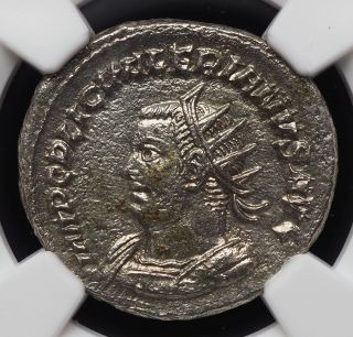 Valerian Silvered Double Denarius,  Ad 253 - 260,  Rare Left Bust,  Ngc Au