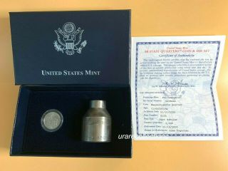 Rare 2000 - P Mass.  50 State Quarter Coin And Die Set W/ Box And Cert 1000 Strike