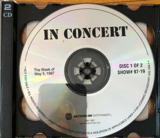 The Black Crowes In Concert Westwood One Show 97 - 19 2 - Cd Dj Rare 5 - 5 - 97