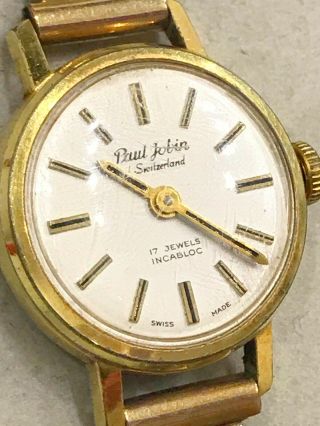 Vintage Paul Jobin Watch Swiss Made 17 Jewels Incabloc Mechanical R.  Gold Joblot