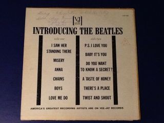 THE BEATLES intro the Beatles VJLP1964 rare OVAL label p.  s.  I love you Vg, 2