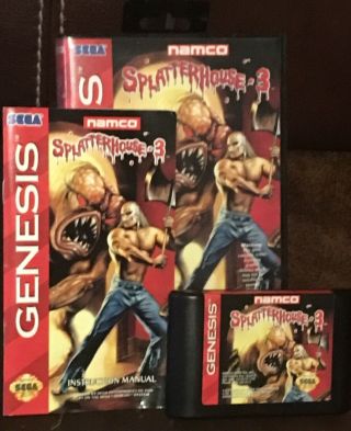 Splatterhouse 3,  Sega Genesis 1993 Complete,  Rare